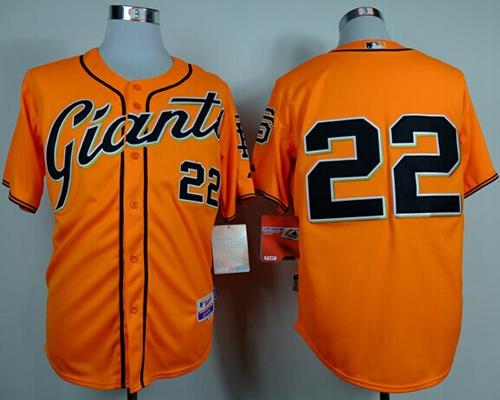 Giants #22 Will Clark Orange Alternate Cool Base Stitched MLB Jersey - Click Image to Close